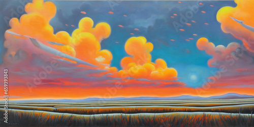 Abstract landscape. Digital...