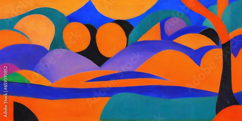Abstract landscape. Digital...