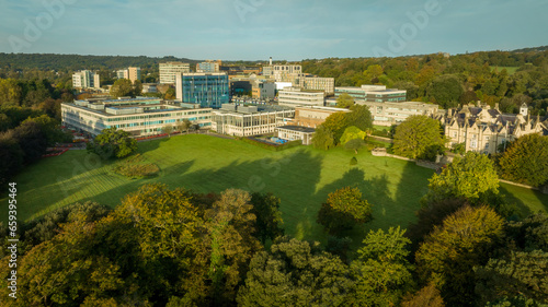 Editorial Swansea, UK - October 08, 2023: Swansea University in South Wales UK which has exceeded capacity and has expanded into other areas of the city
