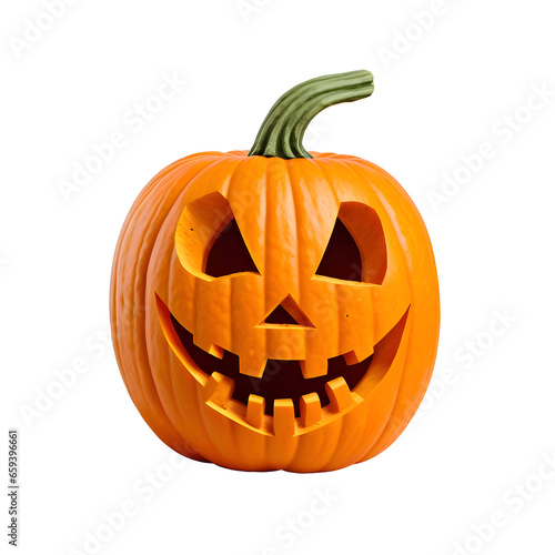 Carved halloween jack o lantern pumpkin.AI 