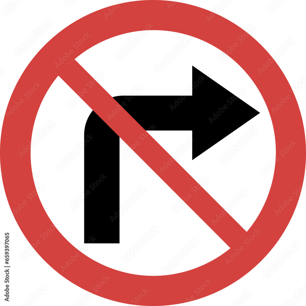 right turn prohibited right turn prohibited