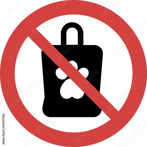 Pet food not allowed