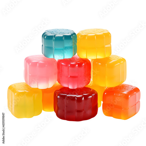 Sweet candies isolated on transparent background