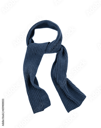 Blue scarf on a white background.