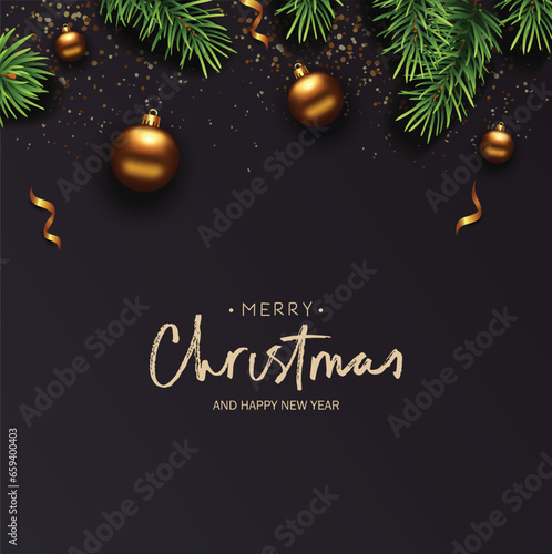 Merry Christmas background, vector illustration © Ekler