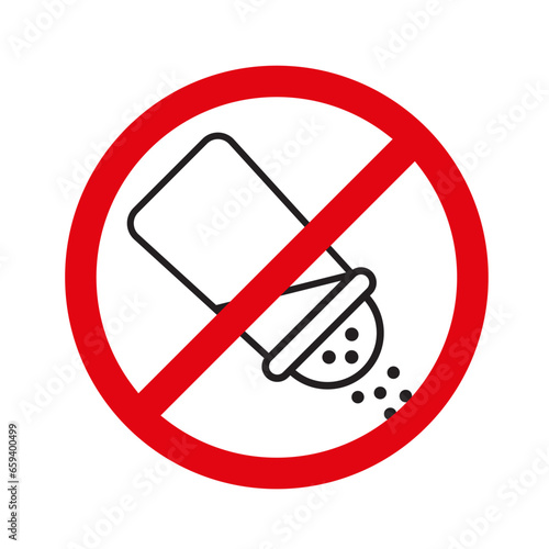 No salt sign icon simple design