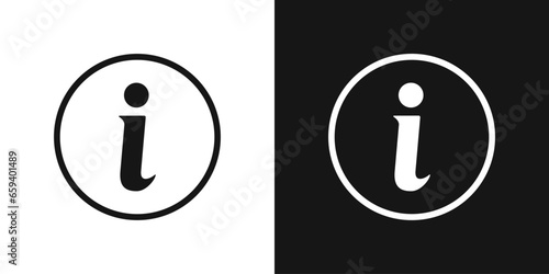i Information vector sign. Interface symbol, i button