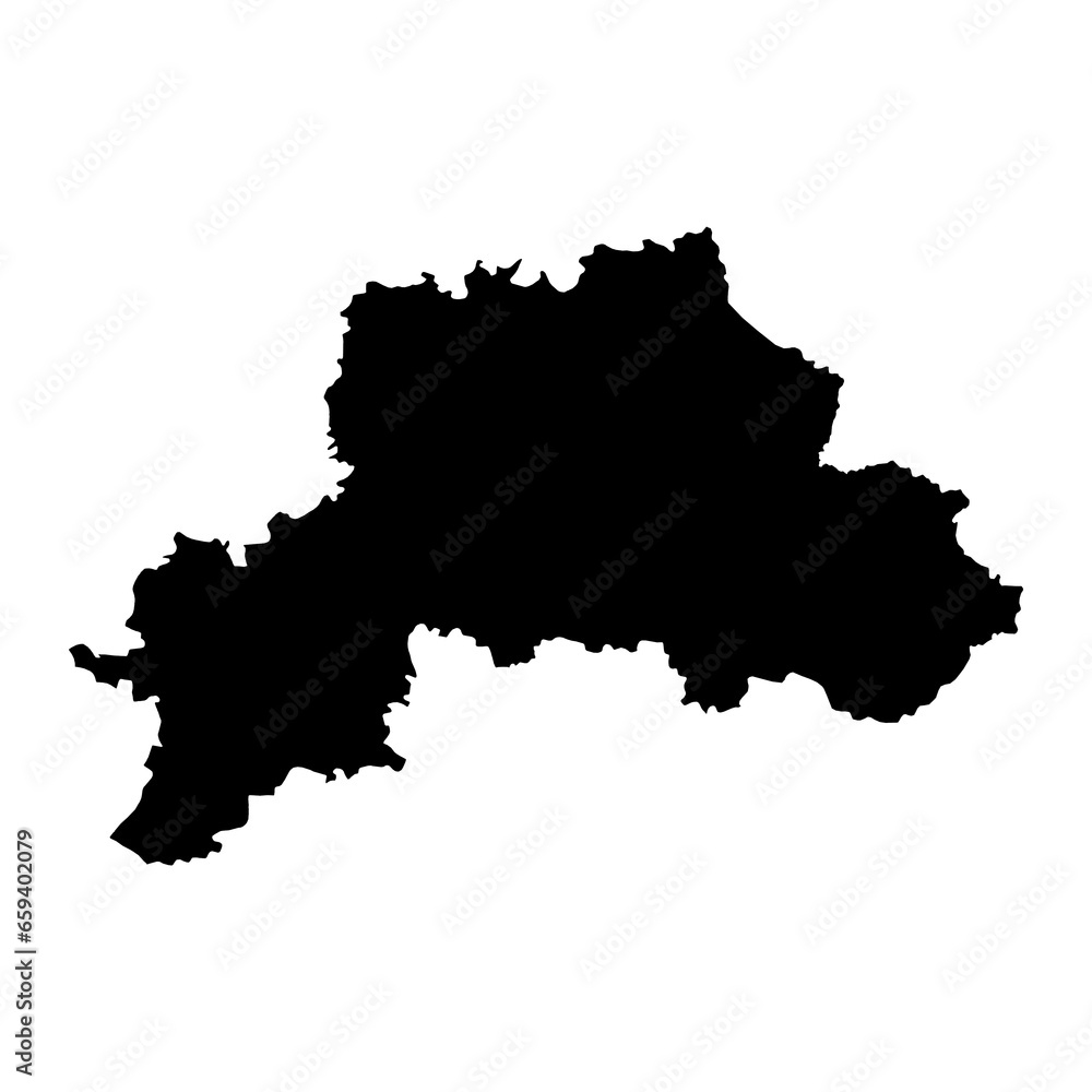 Mogilev region map, administrative division of Belarus.