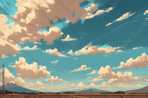 background with clouds,generative ai