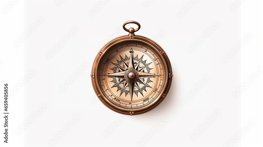 compass background isolated on white background