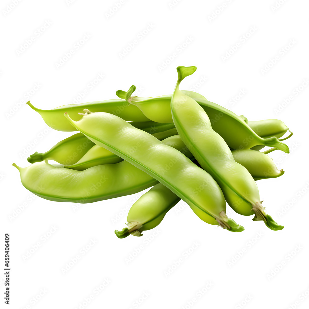 Broad bean isolated on transparent background Broad bean isolated on transparent background
