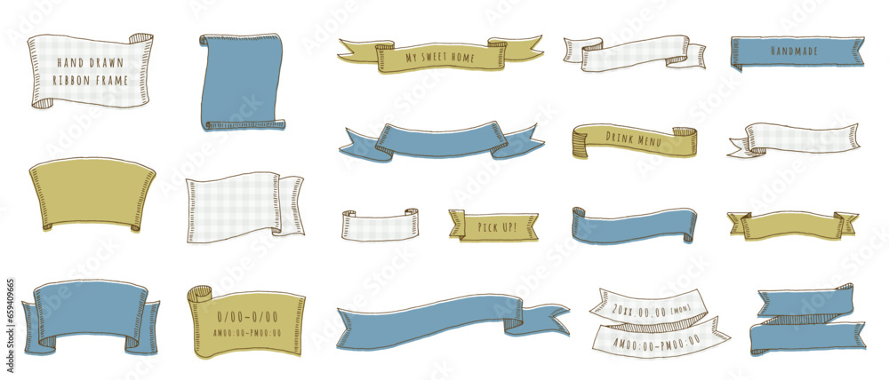 hand drawn ribbon vector design frame(winter) hand drawn ribbon vector design frame(winter)