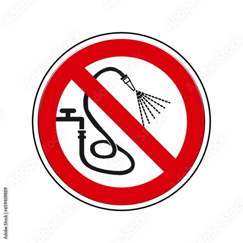 arrosage Interdit Panneau signalisation rond rouge