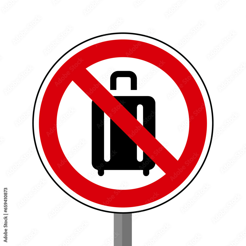valise Interdit Panneau signalisation rond rouge metal valise Interdit Panneau signalisation rond rouge metal