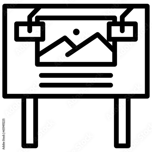 Billboard Outline Icon