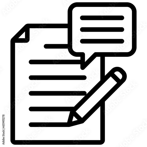 Speech Writing Outline Icon