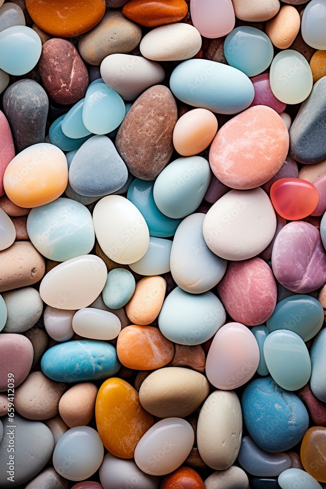 pastel colored pebble stones background. pastel colored pebble stones background.