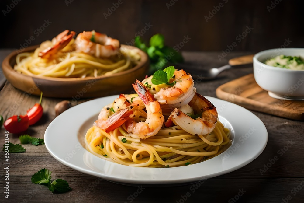 spaghetti with seafood spaghetti with seafood