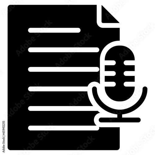 Radio Scripts Glyph Icon