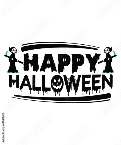 Happy Halloween T Shirt Print Template
