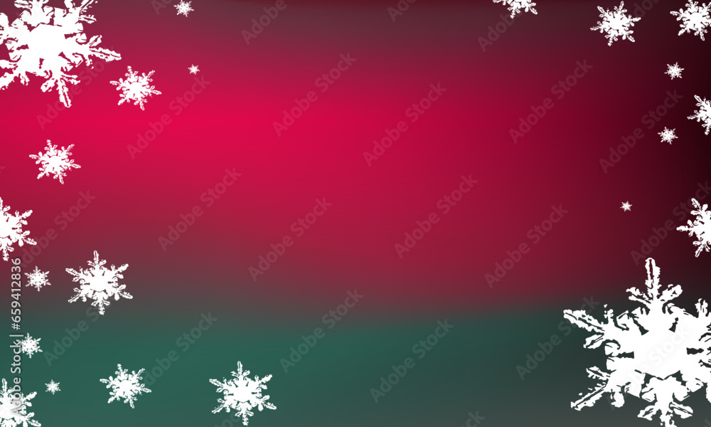 Christmas border with fir branches and decoration ornaments elements on red background. Realistic 3d design. Bright Christmas and New Year background light garlands, gold confetti. Vector illustration