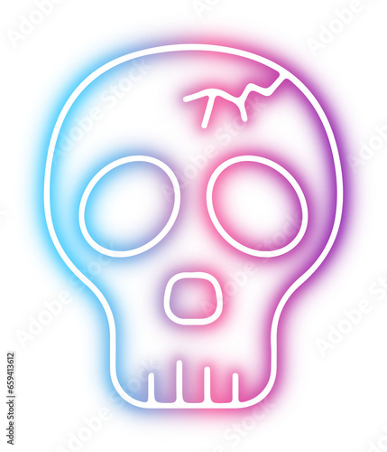 Set of Halloween neon