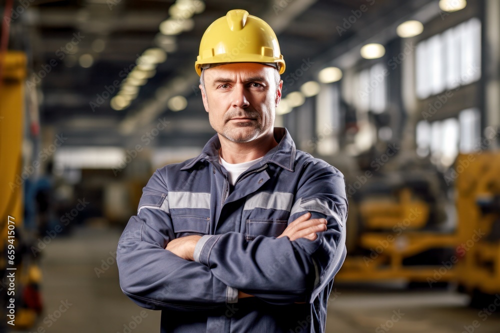 portrait of industry maintenance engineer man standing arms crossed portrait of industry maintenance engineer man standing arms crossed