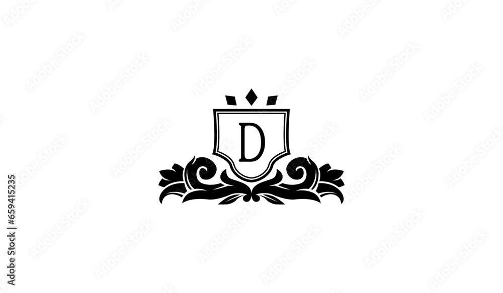 Black Elegant Logo Flat Style D Black Elegant Logo Flat Style D