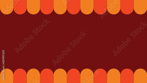 Vector Style Area Copyspace Curtain Background.