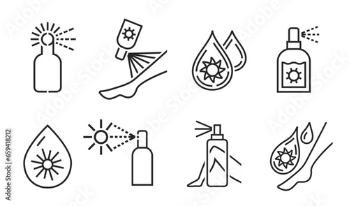 Self-tanning symbol, logo element. Home beauty treatment idea