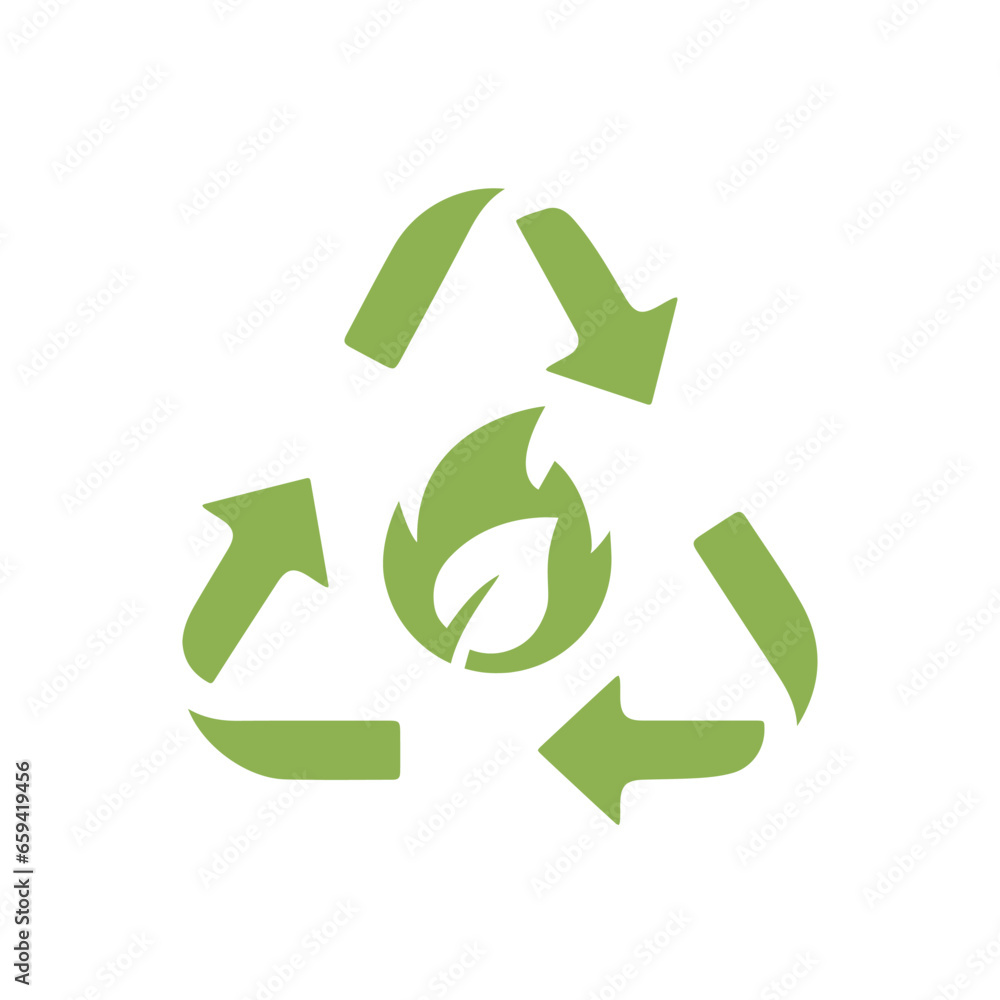 Simple icon of Biogas. Renewable energy and green environment. Simple icon of Biogas. Renewable energy and green environment.