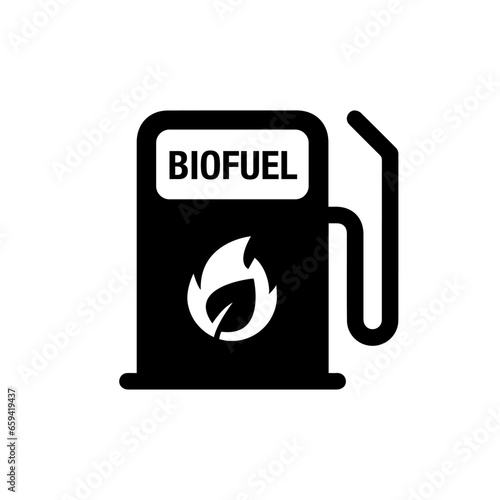 Simple icon of Biofuel. Renewable energy and green environment. Biofuel concept