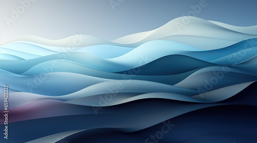 digital abstract image landscape in blue and white smooth have a glossy texture wallpaper