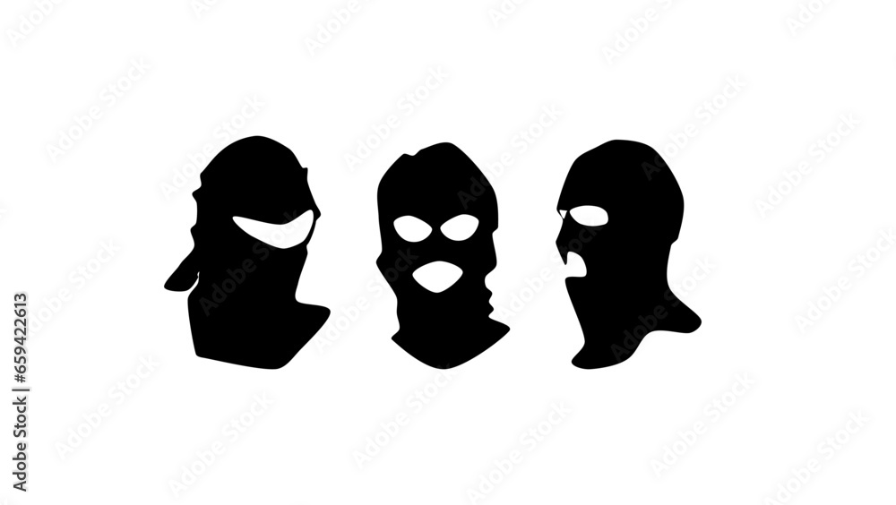 Fototapeta premium terrorist mask silhouette