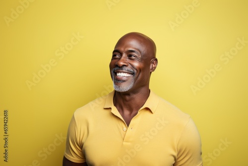 Mature black man smile happy face portrait