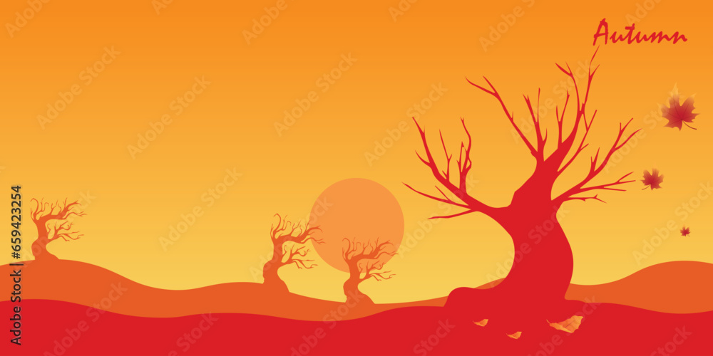 Background design with an autumn theme.