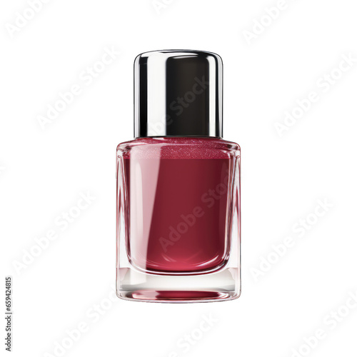 Bottle of nailpolish isolated on transparent and white background. Png transparent