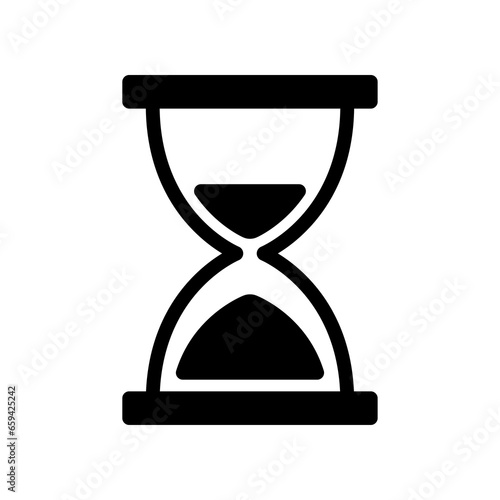 Hourglass glyph icon. Sandglass icon in png. Hourglass icon. Sandglass illustration. Sand clock glyph icon.