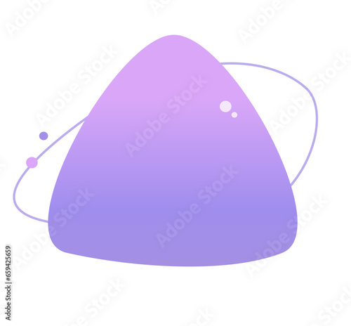 Dreamy space imaginary universe - Organic blob shape element meta liquid