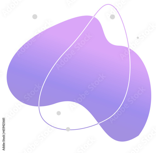 Dreamy space imaginary universe - Organic blob shape element meta liquid