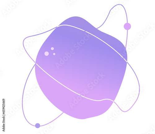Dreamy space imaginary universe - Organic blob shape element meta liquid