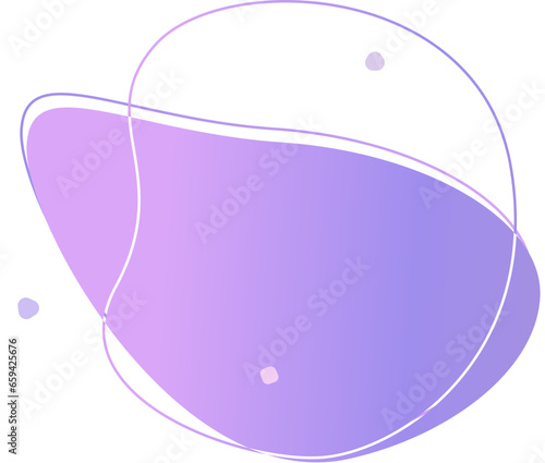 Dreamy space imaginary universe - Organic blob shape element meta liquid