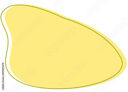 Organic blob shape element - minimalist outline

