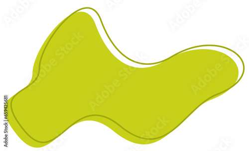 Organic blob shape element - minimalist outline
