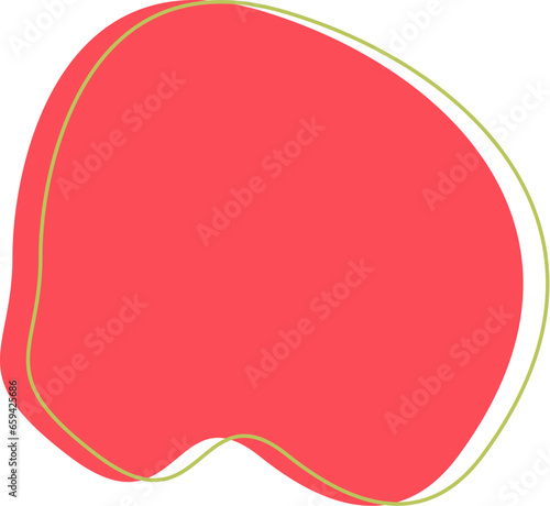 Organic blob shape element - minimalist outline
