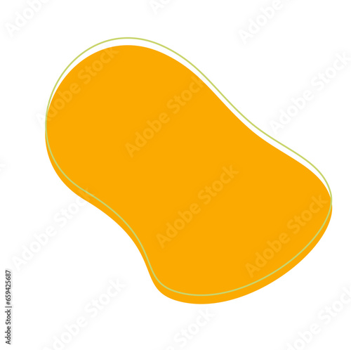 Organic blob shape element - minimalist outline
