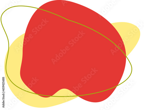 Organic blob shape element - minimalist outline
