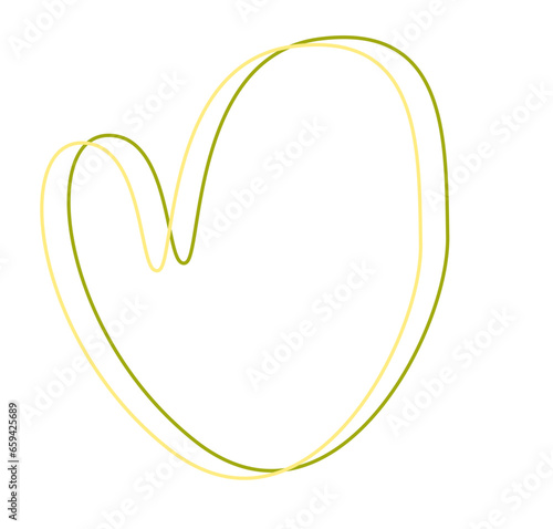 Organic blob shape element - minimalist outline
