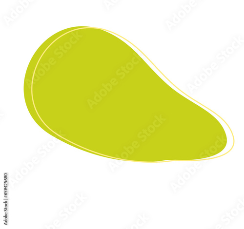 Organic blob shape element - minimalist outline

