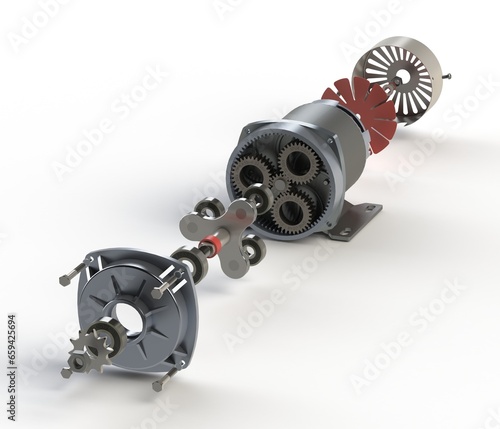 Direct curent brushed electric motor photo